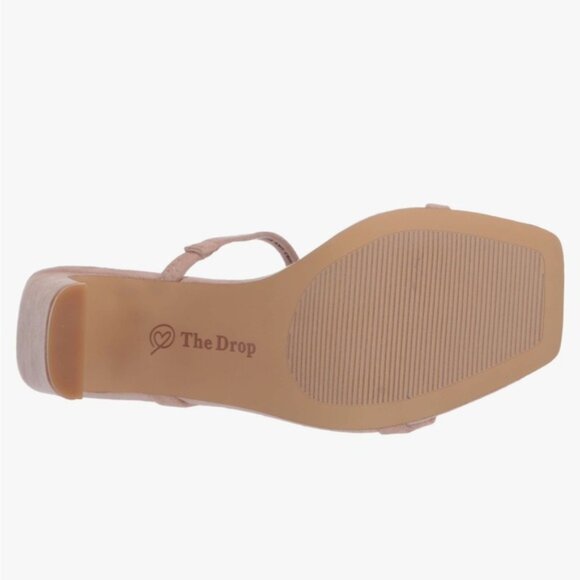 The Drop Avery Square Toe Two Strap High Heel Sandal - Picture 4 of 7